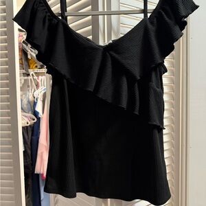 Maurices Black Ruffled Blouse